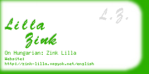 lilla zink business card